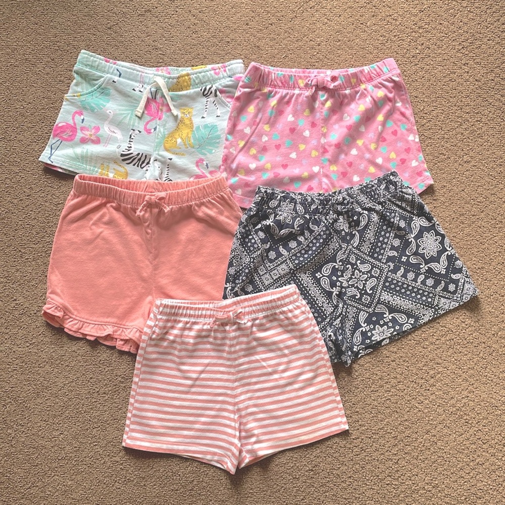 Bundle of 5 Girl’s Shorts-Size 5T